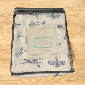 NEW Modern Southern Home Airplanes Microfiber Queen 4pc Printed Sheet Set